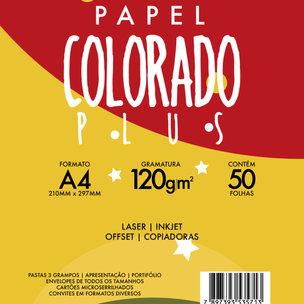 PAPEL A4 COLORSET 120 G/M² ROSA – 50 FLS
