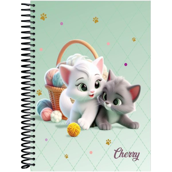 CADERNO ESPIRAL CAPA DURA ¼ CHERRY - 80 FOLHAS