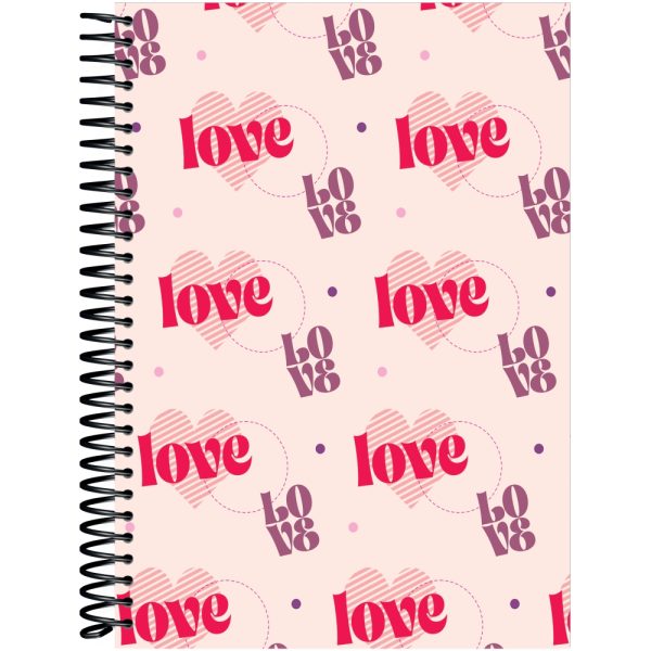 CADERNO UNIVERSITÁRIO LOVE CD - 80 FOLHAS