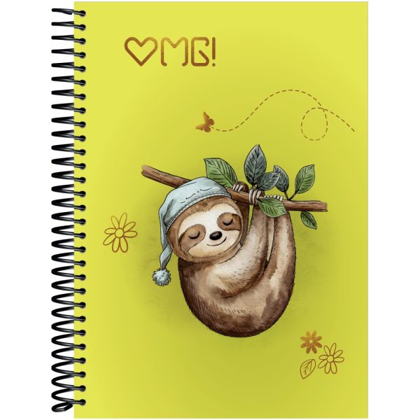 CADERNO ESPIRAL CAPA DURA UNIVERSITÁRIO 10 MATÉRIAS OMG - 160 FOLHAS