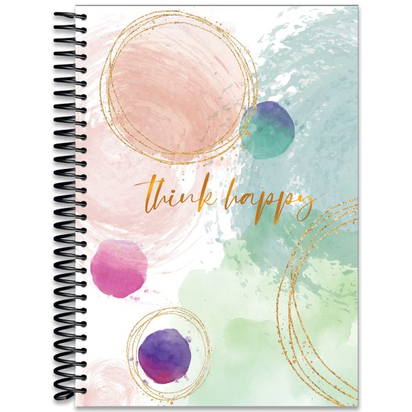 CADERNO ESPIRAL CAPA DURA UNIVERSITÁRIO 10 MATÉRIAS HAPPY - 160 FOLHAS