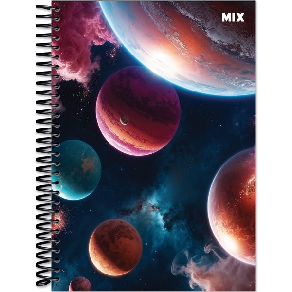 CADERNO ESPIRAL CAPA DURA UNIVERSITÁRIO 10 MATÉRIAS MIX - 160 FOLHAS