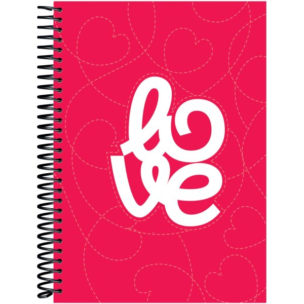 CADERNO ESPIRAL LOVE UNIV.  CAPA DURA – 320 FOLHAS