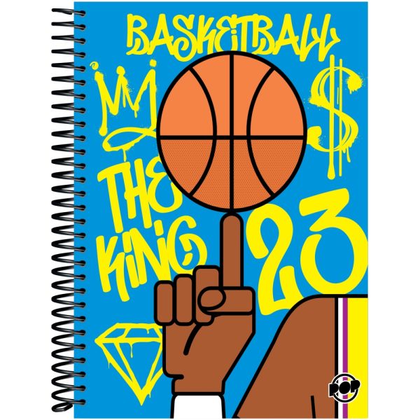 CADERNO ESPIRAL CAPA DURA UNIVERSITÁRIO 15 MATÉRIAS POP MASCULINO - 240 FOLHAS