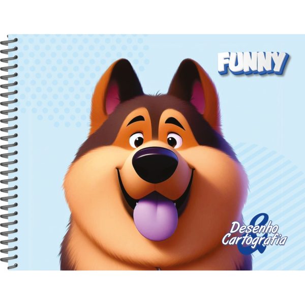 CADERNO DE DESENHO FUNNY CD – 80 FOLHAS