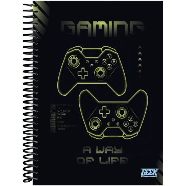 CADERNO ESPIRAL CAPA DURA UNIVERSITÁRIO 1 MATÉRIA GEEK - 80 FOLHAS