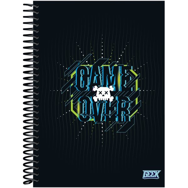 CADERNO ESPIRAL CAPA DURA UNIVERSITÁRIO 15 MATÉRIAS GEEK - 240 FOLHAS