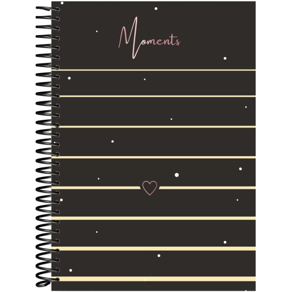 CADERNO ESPIRAL CAPA DURA UNIVERSITÁRIO 10 MATÉRIAS MOMENTS - 160 FOLHAS