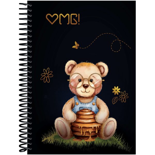 CADERNO ESPIRAL 1/4 OMG CD - 80 FOLHAS