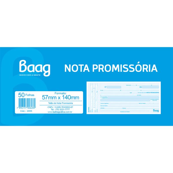 NOTA PROMISSÓRIA PEQUENA - 50 FOLHAS