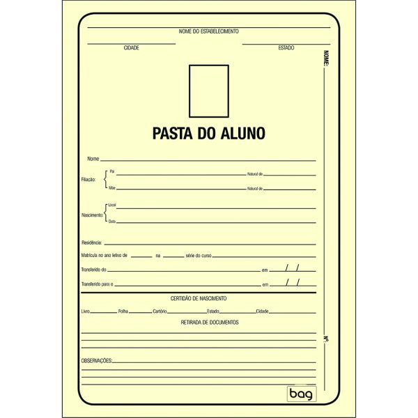 PASTA DO ALUNO - AMARELA