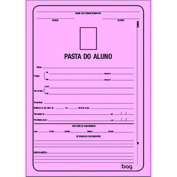 PASTA DO ALUNO - ROSA