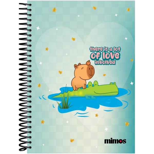 CADERNETA ESPIRAL MIMOS 1/8 CAPA DURA – 80 FOLHAS