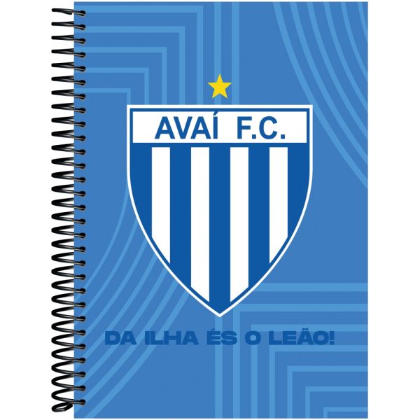 CADERNO ESPIRAL AVAÍ UNIV.  CAPA DURA – 160 FOLHAS
