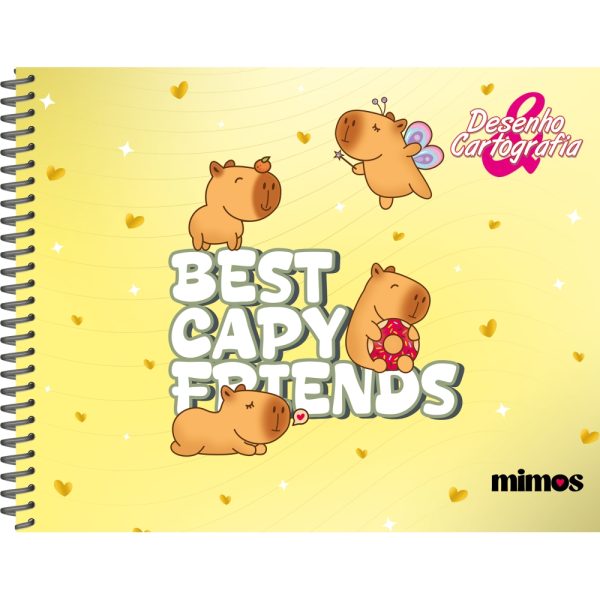 CADERNO DE DESENHO MIMOS CAPA DURA – 80 FOLHAS