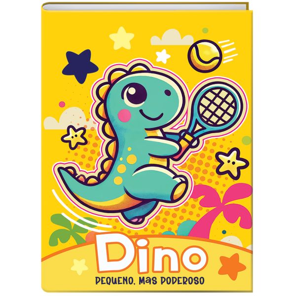CADERNO BROCHURA 1/4 DINOS CD - 80 FOLHAS