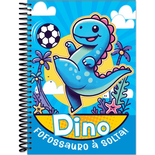 CADERNO ESPIRAL UNIVERSITÁRIO DINO CD - 80 FOLHAS