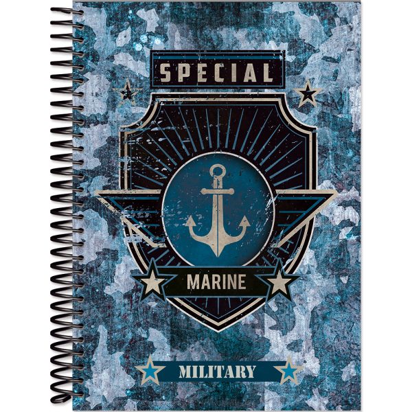 CADERNO ESPIRAL UNIVERSITÁRIO COMMANDER CD 10X1 - 160 FOLHAS