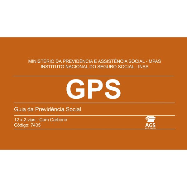 CARNÊ GPS – GUIA DA PREVIDÊNCIA SOCIAL 12X2 VIAS - 24 FOLHAS