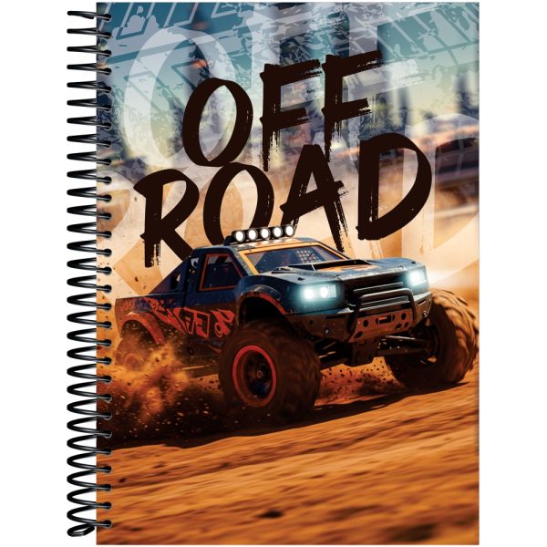 CADERNO ESPIRAL UNIVERSITÁRIO OFFROAD CD 20X1- 320 FOLHAS
