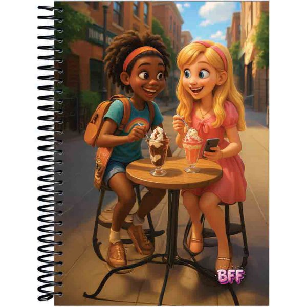 CADERNO UNIVERSITÁRIO BFF CD - 80 FOLHAS