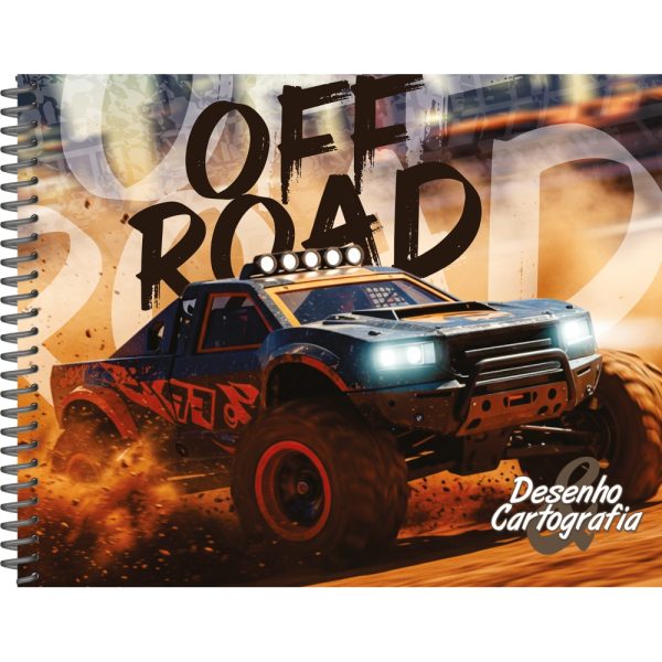 DESENHO OFFROAD CAPA DURA - 80 FOLHAS