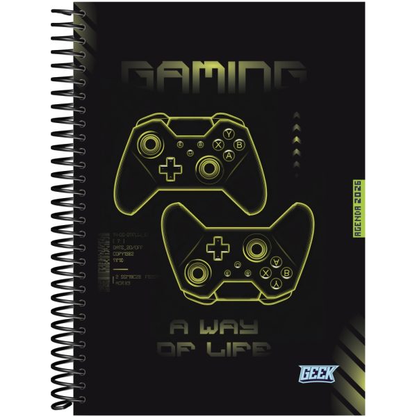 AGENDA GEEK CAPA DURA ESPIRAL DIÁRIA – 160 FOLHAS
