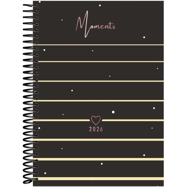 AGENDA MOMENTS CAPA DURA ESPIRAL DIÁRIA – 160 FOLHAS