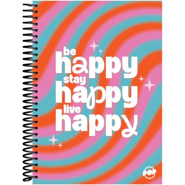 CADERNETA MÉDIA POP FEMININA CAPA DURA – 80 FOLHAS