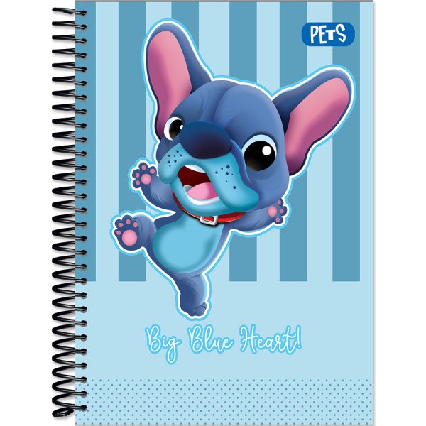 CADERNO ESPIRAL UNIV. PETS CAPA DURA - 160 FOLHAS