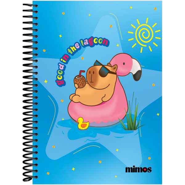CADERNO ESPIRAL UNIV. MIMOS CAPA DURA - 160 FOLHAS