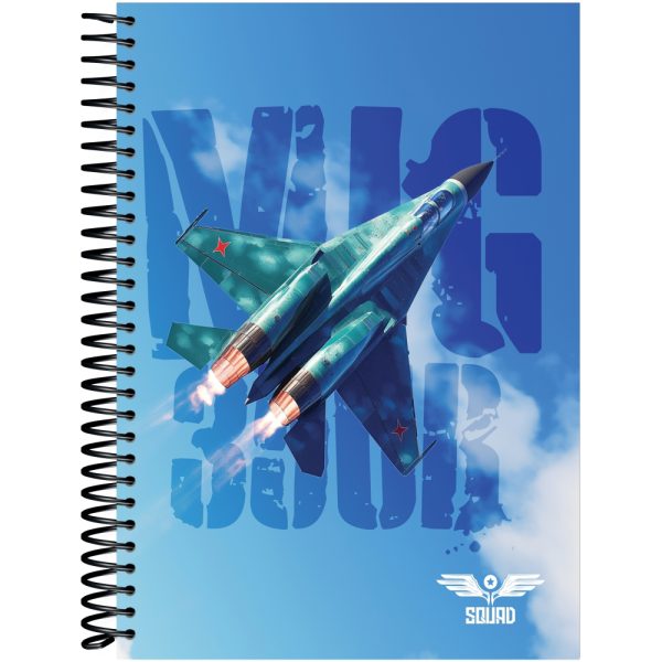 CADERNO ESPIRAL UNIV. SQUAD CAPA DURA - 160 FOLHAS