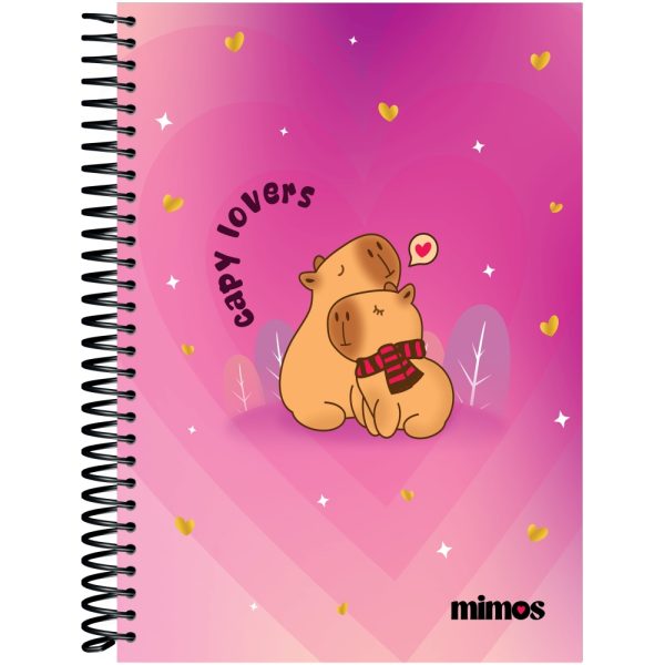 CADERNO ESPIRAL UNIV. MIMOS CAPA DURA - 240 FOLHAS