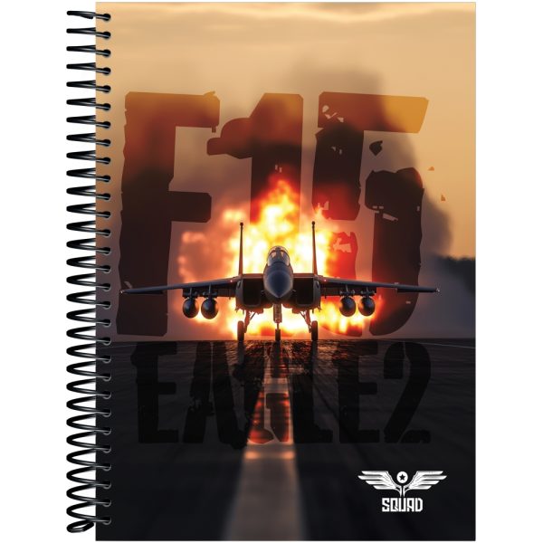 CADERNO ESPIRAL UNIV. SQUAD CAPA DURA - 240 FOLHAS