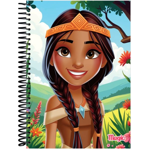 CADERNO ESPIRAL UNIV.  MAGIC CAPA DURA – 80 FOLHAS