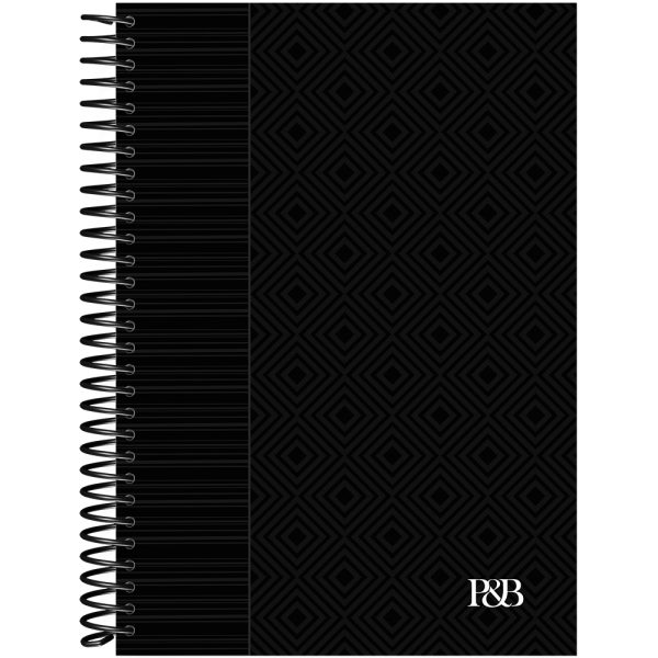 CADERNO ESPIRAL UNIV. PINK AND BLACK CAPA DURA - 160 FOLHAS