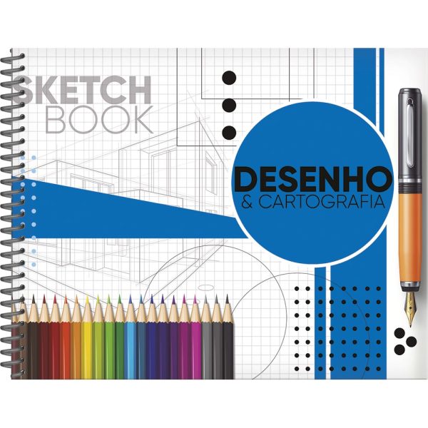 CADERNO CARTOGRAFIA E DESENHO ESPIRAL CAPA DURA EASY 96 FOLHAS