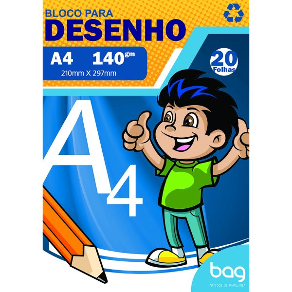 BLOCO PARA DESENHO A4 - 140G