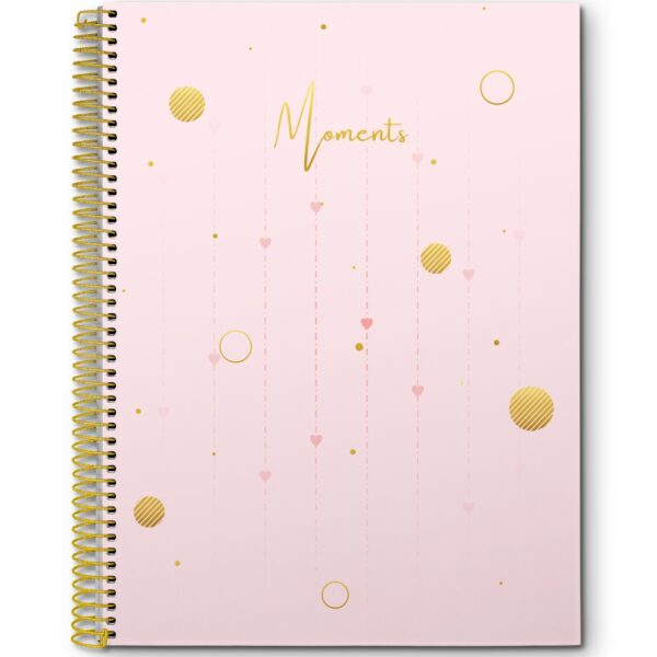 CADERNO ESPIRAL CAPA DURA ¼ MOMENTS 90 FOLHAS