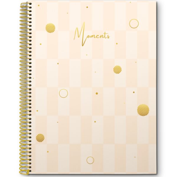 CADERNO ESPIRAL CAPA DURA 1/4 MOMENTS - 180 FOLHAS