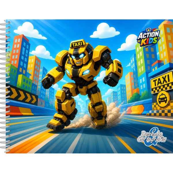 CADERNO DE DESENHO ACTION KIDS CAPA DURA – 80 FOLHAS