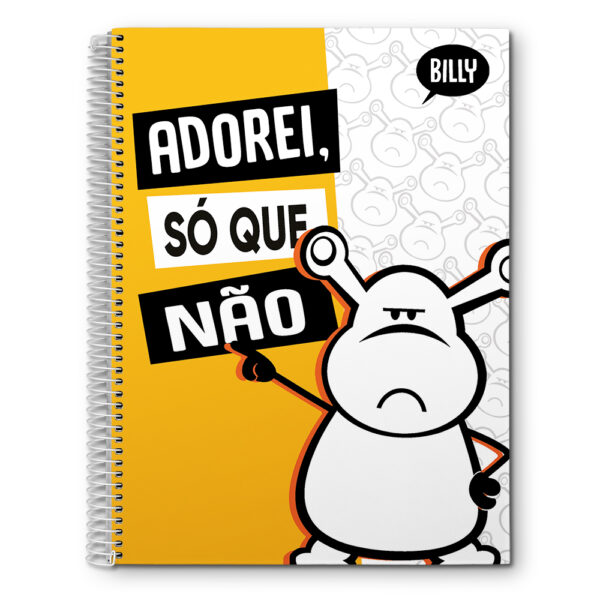 CADERNETA ESPIRAL BILLY 1/8 CAPA DURA – 80 FOLHAS
