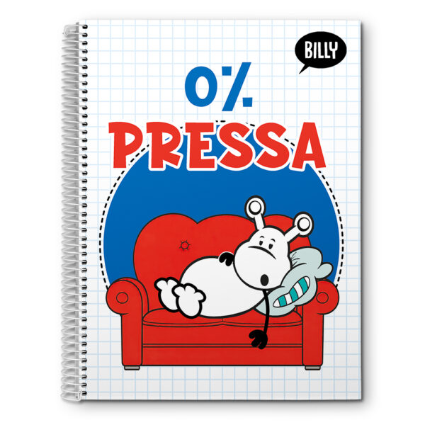 CADERNO ESPIRAL UNIVERSITÁRIO BILLY CD 15X1 - 240 FOLHAS