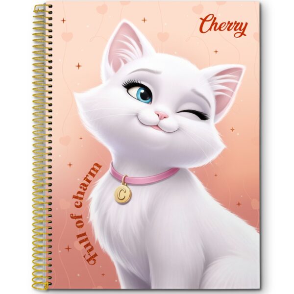 CADERNO ESPIRAL CAPA DURA ¼ CHERRY - 80 FOLHAS