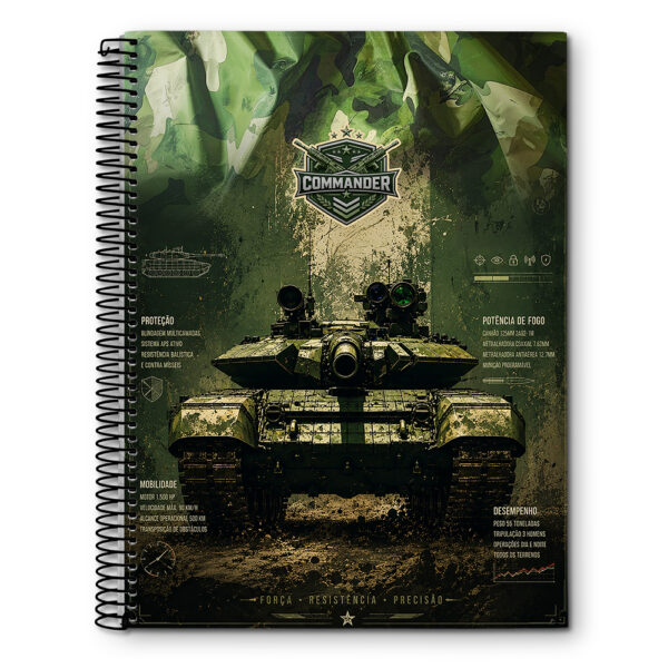 CADERNO ESPIRAL UNIVERSITÁRIO COMMANDER CD 10X1 - 160 FOLHAS