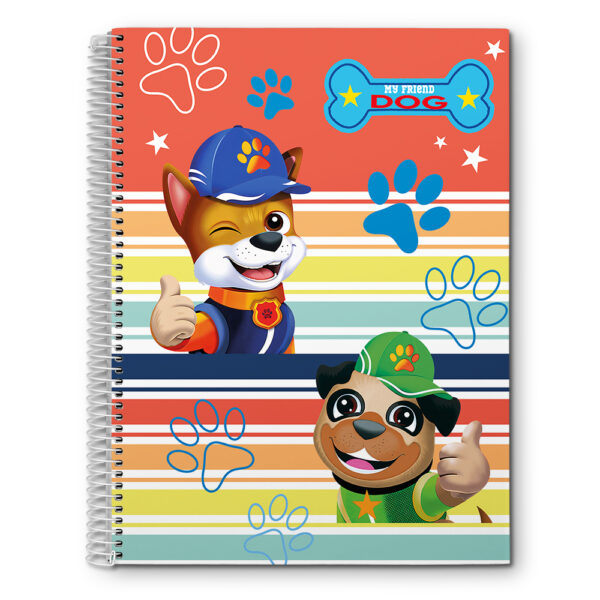 CADERNO 1/4 DOG CD - 80 FOLHAS