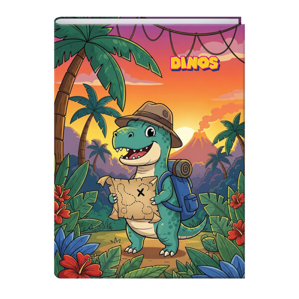 CADERNO BROCHURA UNIVERSITÁRIO DINOS CD - 80 FOLHAS