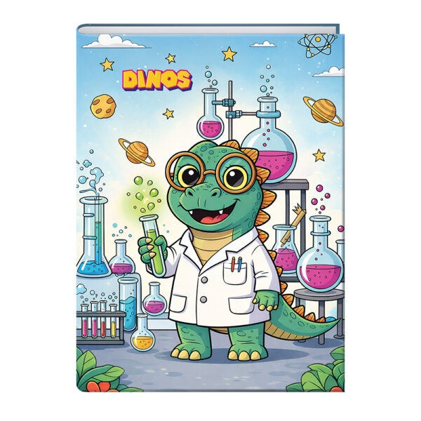 CADERNO BROCHURA 1/4 DINOS CD - 80 FOLHAS
