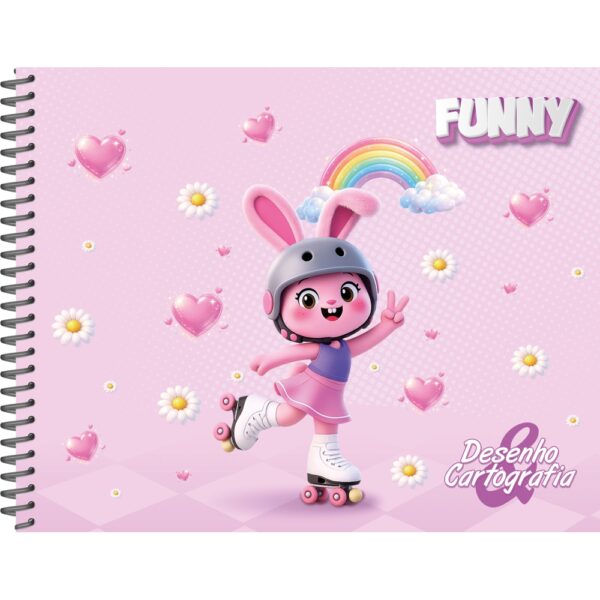 CADERNO DE DESENHO FUNNY CD – 80 FOLHAS