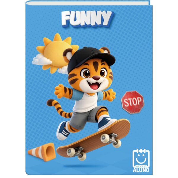 AGENDA 1/4 COSTURADA FUNNY - 128 FOLHAS